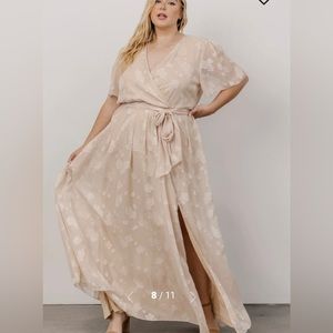 Baltic Born Faye Maxi Dress - Natural Size 3X Plus Size NWT